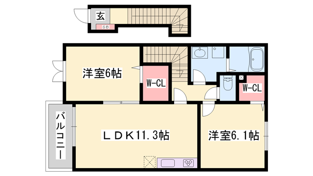 ノースカレントⅤの物件間取画像