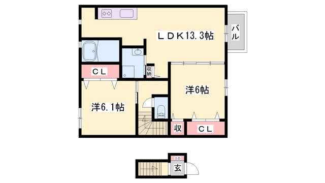 物件間取画像
