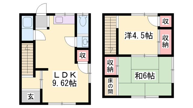 天神YYメゾネット　北棟の物件間取画像