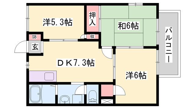 物件間取画像
