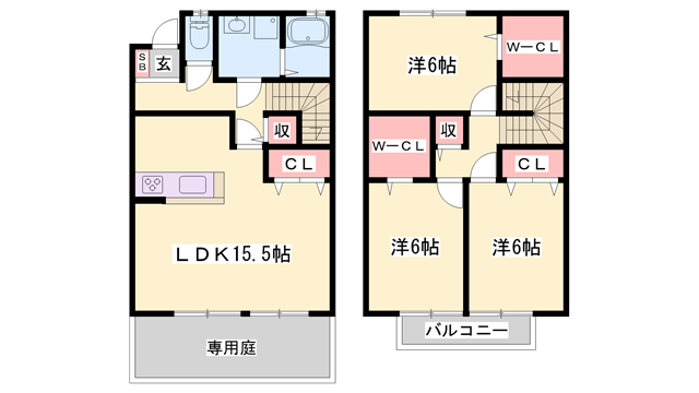 メゾンセジュールAの物件間取画像