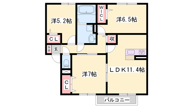 エクセレント早瀬の物件間取画像