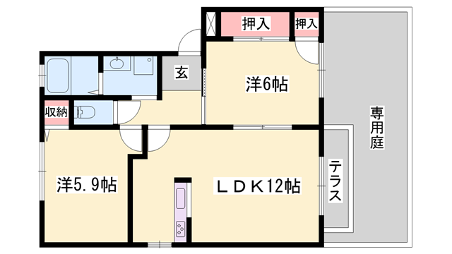 パセオカサベルデの物件間取画像