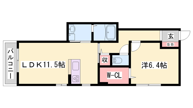 エレアージュ東姫路駅前Ⅲの物件間取画像