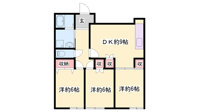 赤穂プラザハイツの物件間取画像