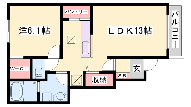 ヴァンベール城西Ⅰの物件間取画像