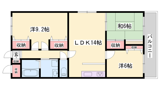 リバード高岡の物件間取画像