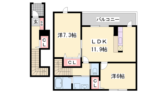 物件間取画像