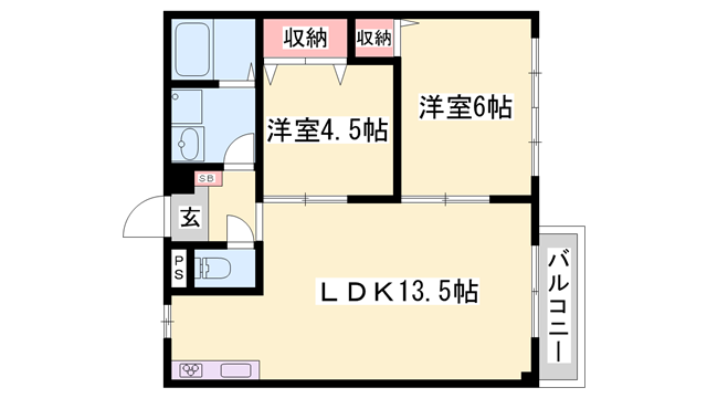 エルディム松本の物件間取画像