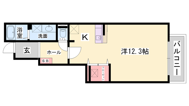 メゾン・カルムⅠの物件間取画像