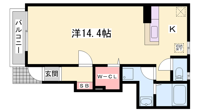 レジデンス白鳥Aの物件間取画像