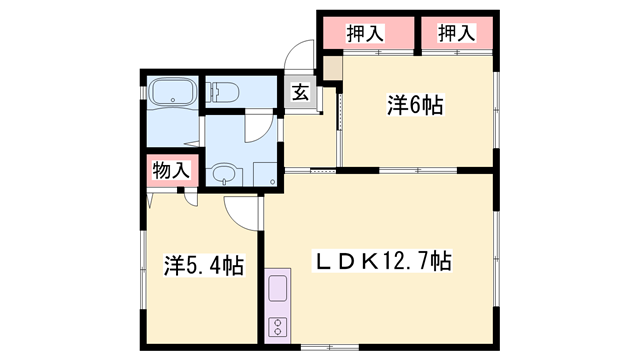 フォーレス城南Aの物件間取画像