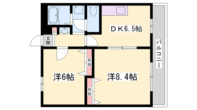 コンパスローズ白浜の物件間取画像