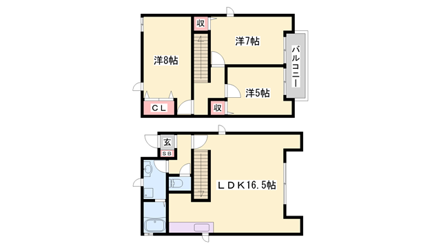 田寺借家の物件間取画像
