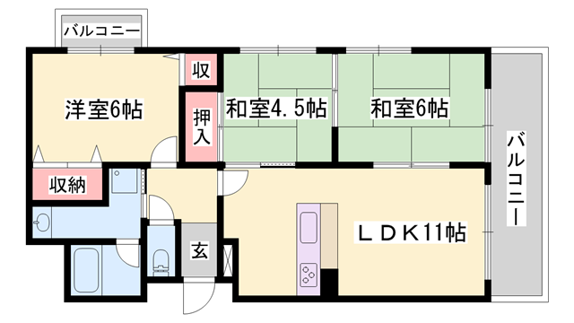 ツインピアAの物件間取画像
