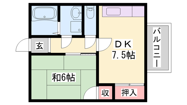 マイアール新町 Aの物件間取画像