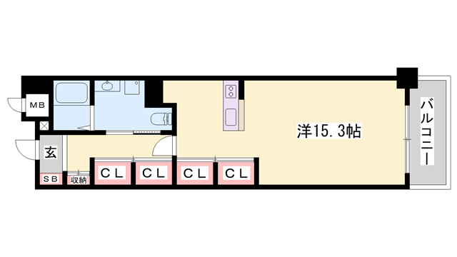 キャッスルコート西新町の物件間取画像