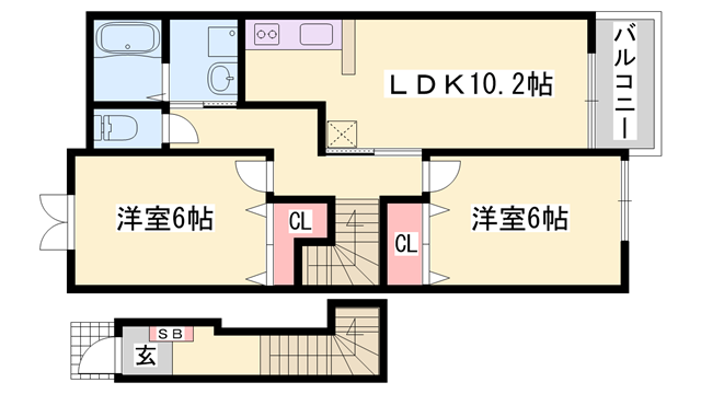 ヴィラ・ポポラーレⅡの物件間取画像