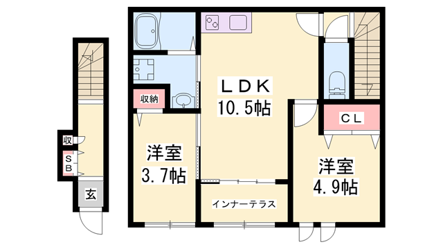 コントレイル糸引の物件間取画像