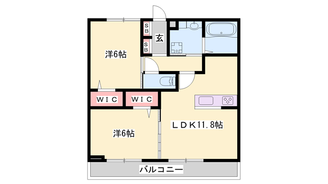 ラ グリシーヌ青山の物件間取画像