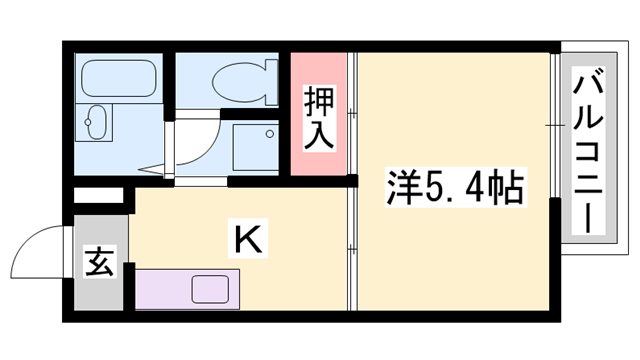 ヴィラカメリアB棟の物件間取画像