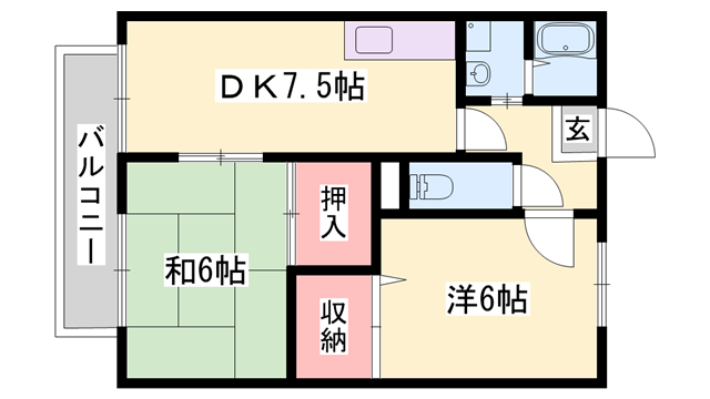 サンビレッジ新宮の物件間取画像