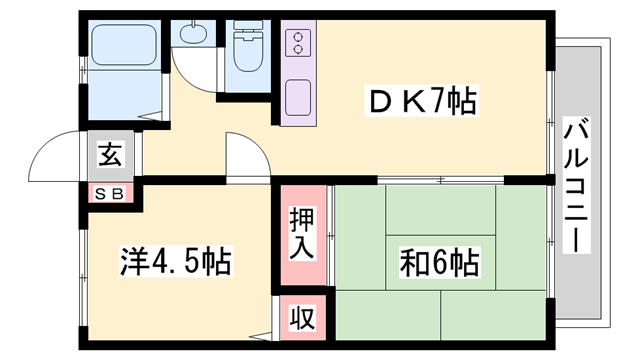 サンシティ下手野の物件間取画像