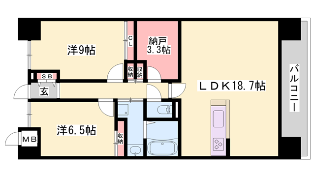 キャッスルコート飾磨の物件間取画像