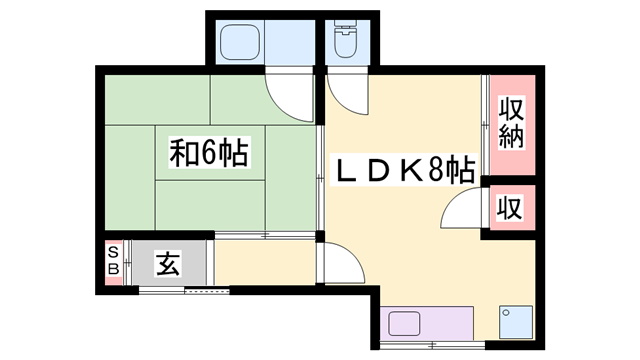 サクライアパートの物件間取画像
