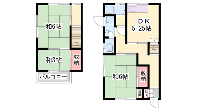 西八代貸家西の物件間取画像