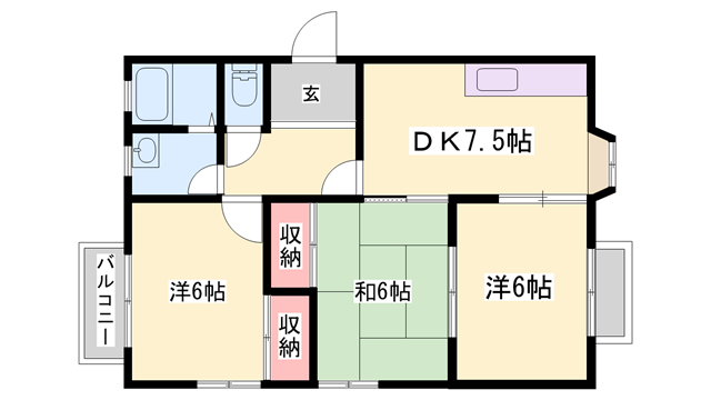 ハウス新町の物件間取画像