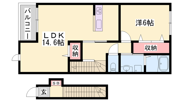 ソレイユⅠ番館の物件間取画像