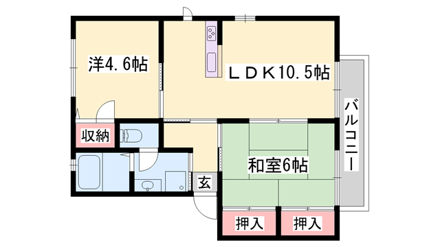 シャーメゾン堂本Bの物件間取画像