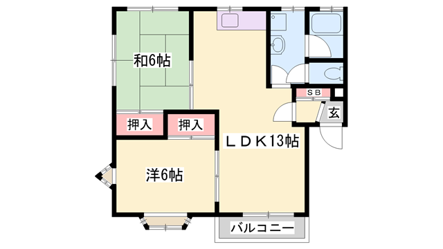 グリーンハイツ大谷の物件間取画像