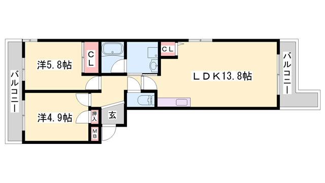 物件間取画像