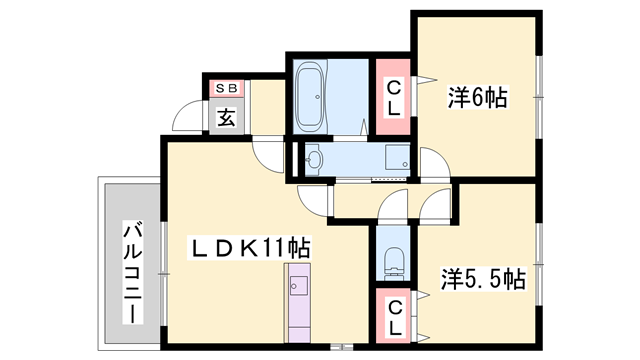 オークス中島の物件間取画像