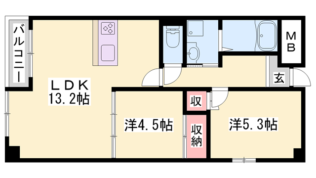 セントポーリアⅡの物件間取画像