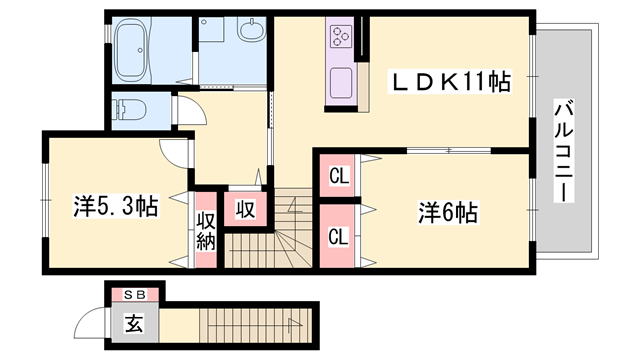 エステート今宿の物件間取画像