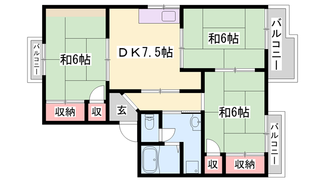 メゾンルーラル2の物件間取画像