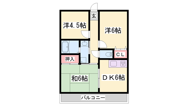蒲田ハイツの物件間取画像