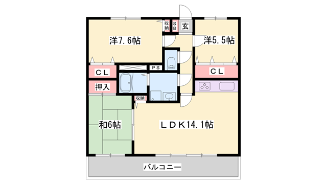 物件間取画像