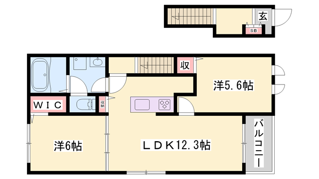 物件間取画像