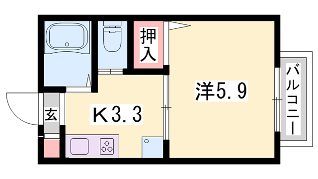 サンハイツふじの物件間取画像