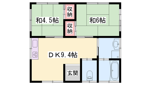 黒田荘の物件間取画像