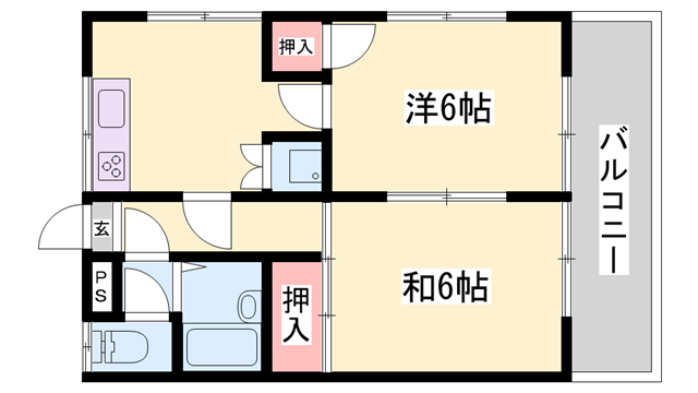 グランコート滝野の物件間取画像
