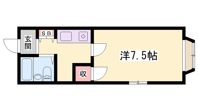 サンハイツ八代の物件間取画像