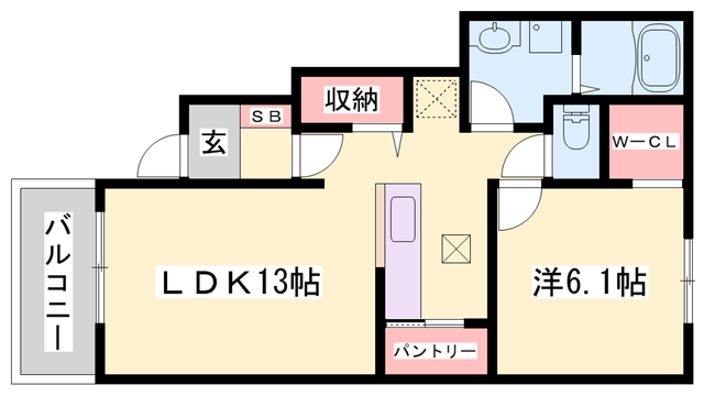 ラフレシールあぼしEの物件間取画像