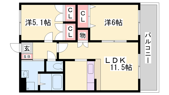 物件間取画像