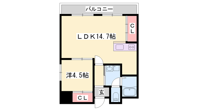 シャトー三和Ⅲ号館の物件間取画像