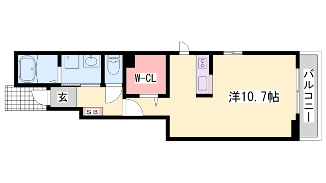 グランペール古賀ⅢAの物件間取画像